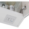 Шкаф зеркальный LEMARK ZENON 90х80 см 3-х дверный, с козырьком-подсветкой, с розеткой, белый глянец LM90ZS-Z